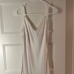 MIDI silk white dress